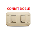 [VB-005] CONMUTADOR VETO PLATA BEIGE / 2 SERVICIO