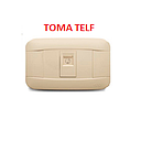 [VB-020] TOMA TELEFONO  VETO PLATA BEIGE / 1 SERVICIO
