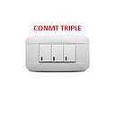 [VP-006] CONMUTADOR VETO PLATA BLANCO / 3 SERVICIOS