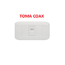 [VP-040] TOMA COAXIAL  VETO PLATA BLANCO / 1 SERVICIO
