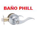 [CERRADURA-660] CERRAD.PHILLIPS BAÑO NIQUELADA MANIJA (11761)