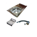 [FREGADERO-526] FREGADERO PLT 1 POZO 100 X 50 X 17 ELEGANZA C/CANASTA (LS-10050A)