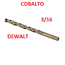 BROCA HIERRO-COBALTO DEWALT HSS 5MM ( 3/16 )