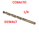 BROCA HIERRO-COBALTO DEWALT HSS 6MM  ( 1/4 )