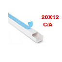 CANALETA 20X12 CON ADHESIVO DX BLANCA (2MTS)
