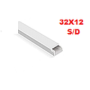 CANALETA 32X12 SIN DIVISION DX BLANCA (2MTS)