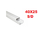 CANALETA 40X25 SIN DIVISION DX BLANCA (2MTS)