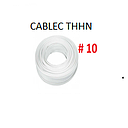 CABLE FLEXIBLE # 10  BLANCO / AZUL -  10 MTS