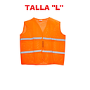CHALECO REFLECTIVO TOMATE (TALLA L)
