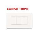 CONMUTADOR TRIPLE 125/250V BLANCO AQUA MAVIJU (10 años garantía fab)