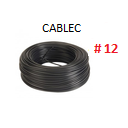 CABLE SOLIDO # 12 ELECTROCABLE NEGRO