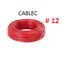 CABLE SOLIDO # 12 ELECTROCABLE ROJO