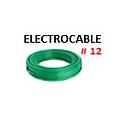 CABLE SOLIDO # 12 ELECTROCABLE VERDE