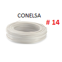 CABLE SOLIDO # 14 CONELSA BLANCO - 100 MT
