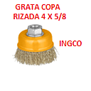 GRATA COPA RIZADA 4 X 5/8 INGCO (UWB11001)