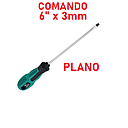 DESARMADOR PLANO 6" X 3MM  COMANDO