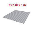 PLACA ONDULADA  P3 / 2.40 X 1.02 - ARDEX - 8 PIES