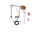HERRAJE UNIVERSAL CON MANIJA PLASTICA BLANCA FV (102.10BL)