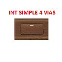 INTERRUPTOR SIMPLE CUATRO VIAS MADERADO AQUA
