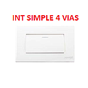 INTERRUPTOR SIMPLE CUATRO VIAS BLANCO AQUA