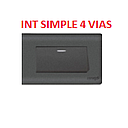 INTERRUPTOR SIMPLE CUATRO VIAS NEGRO AQUA