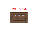 INTERRUPTOR TRIPLE 125/250V MADERADO AQUA MAVIJU