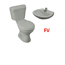KIT GRIS INODORO+LAVABO+LLAVE MILAN/ PALANCA FV (929904)