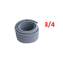 MANGUERA ANILLADA  3/4" GRIS
