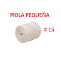 PIOLA ALGODON # 15 PEQUEÑA 50GRS  (35 MTRS APROX)