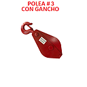 POLEA DE HIERRO #3 CON GANCHO (500KG)