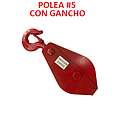 POLEA DE HIERRO #5 CON GANCHO (2000KG)