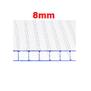 POLICARBONATO TRANSP 8MM PLANCHA 11.98 X 2.1MT**