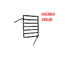 REJILLA DE HIERRO CUADRADA 20X20 APROXIMADO