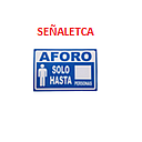 SEÑALETICA AFORO  # PERSONAS  30X20CMTS
