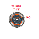 DISCO SIERRA CIRCULAR 7 1/4" X 40D X 5/8" TRUPER