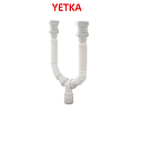 SIFON DOBLE  ACORDEON FLEX 11/2 BLANCO YETKA (125.802)