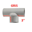 TEE 75MM GRIS / PLOMO