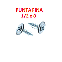 TOGY-1/2X8 ESTRUCTURA PUNTA FINA  GALVANIZADO (3001)