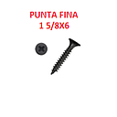 TOGY-1 5/8X6 UNIR PLACA-ESTRUCTURA PUNTA FINA NEGRO