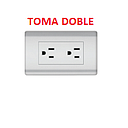 TOMACO DOBLE 125/250V PLATEADO AQUA MAVIJU