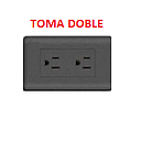TOMACO DOBLE 125/250V NEGRO AQUA MAVIJU