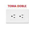 TOMACO DOBLE 125/250V BLANCO AQUA MAVIJU