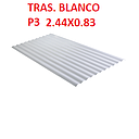 TRASLUCIDO P3 BLANCO 2.44 X 0.83 MTRS POLICARBONATO