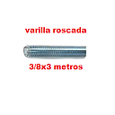 VARILLA ROSCADA GALVANIZADA 3/8 X 3 METROS