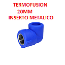 CODO TERMOFUSION INSERTO METALICO 20MM X 1/2