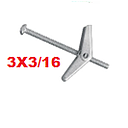 TACOS TORNILLO MARIPOSA METALICO "3 X 3/16" (1 UNIDAD)