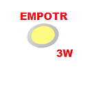 PANEL EMPOTR REDONDO LUZ CALIDA 3W MAVIJU