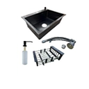 FREGADERO NGR 1 POZO 60 X 46 X 20 C/ CANASTA (LS-646SHBN)