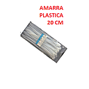 [AMA-015] AMARRAS TRANSPARENTES PLASTICAS  20 CMTS