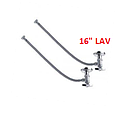 [ANGULAR-065] JUEGO LAVABO 2 LLAVES ANGULARES Y MANGUERA 16"  FV  (E262.06 DHCR)